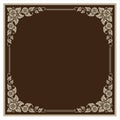 Vector vintage border frame engraving with retro ornament Vector Royalty Free Stock Photo