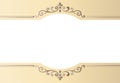 Vector vintage border frame engraving with retro ornament Vector Royalty Free Stock Photo