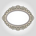 Vector vintage border frame engraving with retro ornament Vector Royalty Free Stock Photo