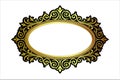 Vector vintage border frame engraving with retro ornament Vector Royalty Free Stock Photo