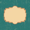 Vector vintage border frame with retro ornament pattern in antique style decorative design. Old fashion texture. Vintage Labels. R Royalty Free Stock Photo