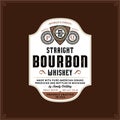 Bourbon label template Royalty Free Stock Photo