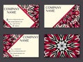 Vector vintage business card set. Beauty designs. Front page and Royalty Free Stock Photo