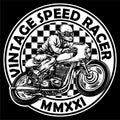 Vector of vintage cafe racer motorcycle deign Royalty Free Stock Photo