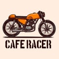Vector of vintage cafe racer motorcycle design Royalty Free Stock Photo
