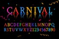 Vector of vintage carnival font Royalty Free Stock Photo