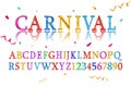 Vector of vintage carnival font Royalty Free Stock Photo