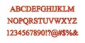 Vector of vintage carnival font