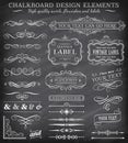 Vector Vintage Chalkboard Labels and Ornaments