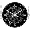 Vector vintage clock dial with arrows. Illustration clip-art Royalty Free Stock Photo