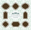 Vector vintage collection: Baroque and antique frames, ornamental design elements. Royalty Free Stock Photo