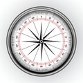 Vector Vintage compass WIND rose silhouette Royalty Free Stock Photo