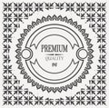 Vector vintage cool premium label with seamless pattern for your design