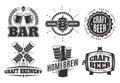 Vector vintage craft beer logos. bar labels and emblems Royalty Free Stock Photo