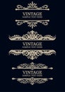 Vector Vintage Decorations Elements. Vector illustration Royalty Free Stock Photo