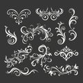 Vector Vintage Decorative Swirls, Scrolls, Floral Calligraphic Design Elements, Frames , Flourishes, Borders, Dividers Royalty Free Stock Photo