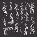 Vector Vintage Decorative Swirls, Scrolls, Floral Calligraphic Design Elements, Frames , Flourishes, Borders, Dividers Royalty Free Stock Photo