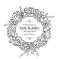 Vector vintage elegant wedding invitation Royalty Free Stock Photo