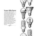 Template with different light bulb