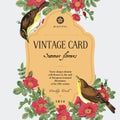 Vector vintage floral card.