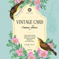 Vector vintage floral card.