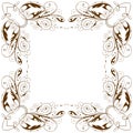 Vector vintage floral frame Royalty Free Stock Photo