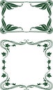 Vector vintage floral frames in art nouveau style Royalty Free Stock Photo