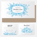 Vector vintage floral wedding invitation