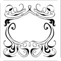 A vector vintage frame with ornaments, monogram and crown