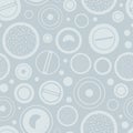 Vector Vintage Gray Speakers Dials Seamless Pattern Background