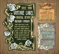 Vintage items: label Art Nouveau Royalty Free Stock Photo