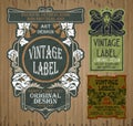 Vintage items: label Art Nouveau