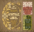 Vintage items: label Art Nouveau Royalty Free Stock Photo