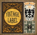 Vintage items: label Art Nouveau