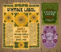 Vintage items: label Art Nouveau