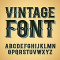 Vector vintage label font.