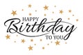 Vector vintage letter Happy birthday to you