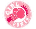 Retro emblem for women boxing