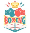 Vintage logo for a boxing