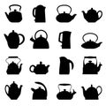 Vector vintage logo teapot set