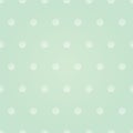 Vector Vintage Mint Green Polka Dots Circles Seamless Pattern Background With Fabric Texture. Perfect for neutral