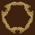 Vector vintage ornate royal floral gold frame Royalty Free Stock Photo