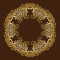 Vector vintage ornate royal floral gold frame Royalty Free Stock Photo