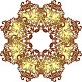 Vector vintage pattern shape of a circle. Ornate element for des