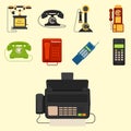 Vector vintage phones retro