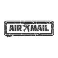 Vector vintage postage air mail stamp.