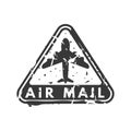 Vector vintage postage air mail stamp.