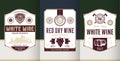 Vector vintage red and white wine labels Royalty Free Stock Photo