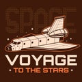 Vintage shirt design of Space Shuttle Ship