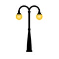 Vector vintage streetlight